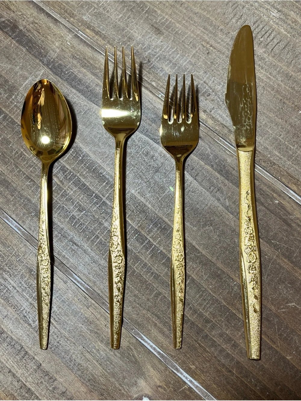 Vintage Gold Electroplate J H Carlyle Golden Bouquet Lot of 27 Pieces NEW